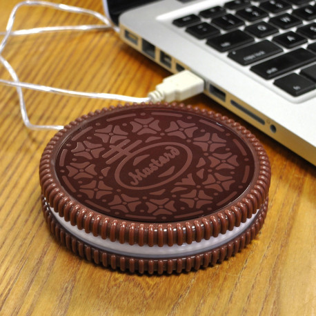 le chauffe-tasse biscuit usb, un gadget usb pratique pour réchauffer son café au bureau