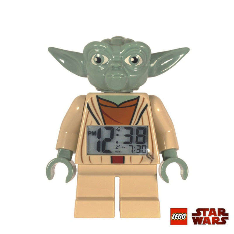 ce réveil lego yoda star wars est une idée cadeau parfaite pour les geeks amateurs d'objets utiles et insolites