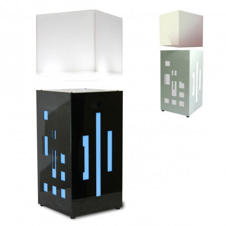 Vous appréciez la modernité alliée à la prouesse technologique ? Vous allez avoir le coup de cœur pour cette lampe anti-gravité Mégapolite Cube au look d’un gratte-ciel, en version noir ou blanc laqué ! Ambiance stylée et lumières multicolores sont au rendez-vous…