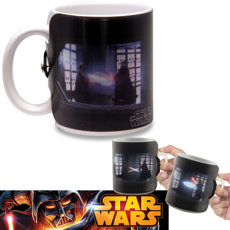 offrez un cadeau star wars original à un fan de la saga de george lucas : le mug animé star wars duel