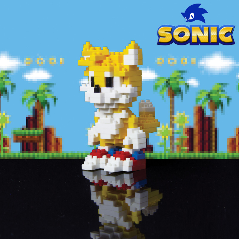 Avec les 175 briques pixélisées permettant de construire le personnage de Tails