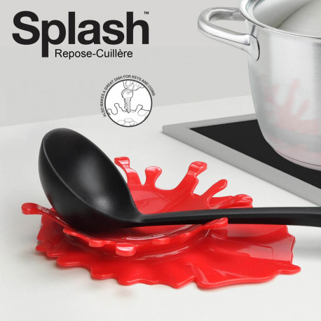 Apportez une touche moderne et extravagante à votre cuisine avec ce repose cuillère en forme de tache de sang
