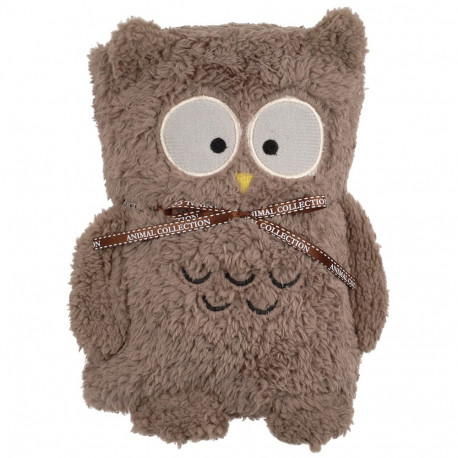 Doudou en forme d'hibou pour enfant, qui se déplie et devient une couverture