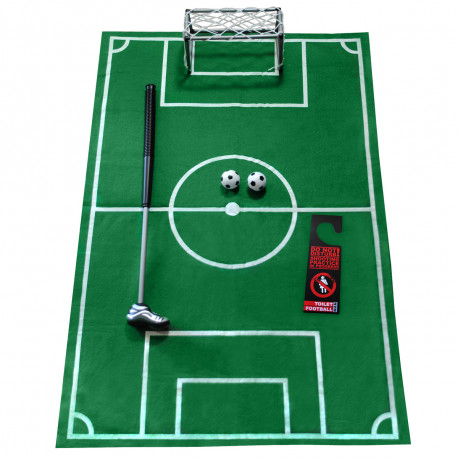 Occupez-vous de manière humoristique et fun pendant vos pauses-pipi avec ce jeu de football pour toilettes et ses accessoires… Une idée de cadeau indispensable à offrir à tous les accros au football !