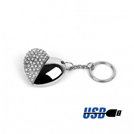 Qui pourrait croire qu’à l’intérieur de ce cadeau romantique se cache une véritable clé usb de 8 Go ? Les geekettes totalement girly ! Ce porte-clés cœur strass fera l’unanimité auprès de la gente féminine !