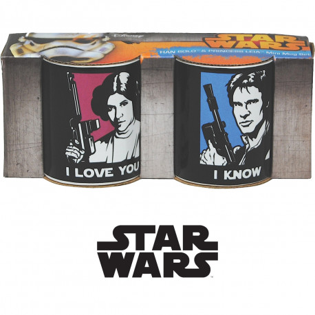 Photo des tasses à expresso Leia et Han Solo