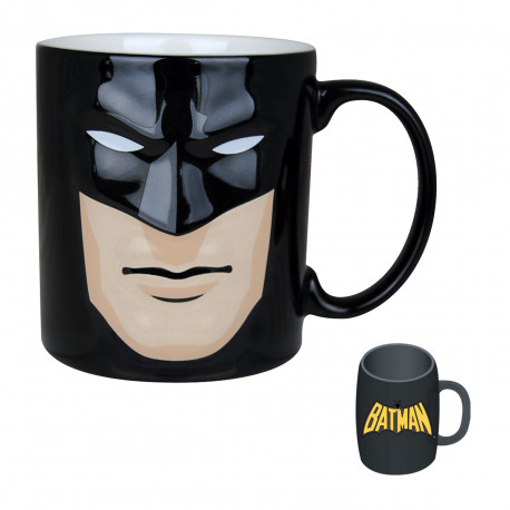 Le mug masque Batman en relief… un cadeau original qui ne manque pas de pep’s ! Le justicier masqué débarque dans votre cuisine avec ce mug en céramique en deux dimensions totalement geek !