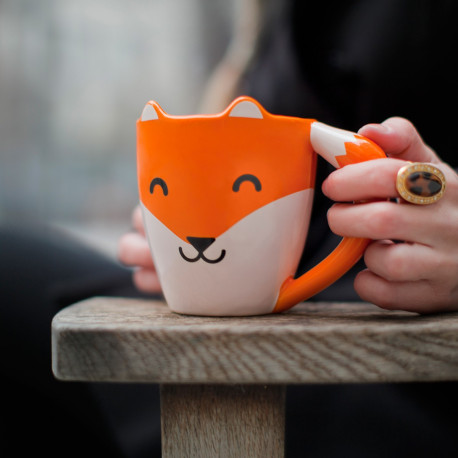 Un mug à la tête d'un renard