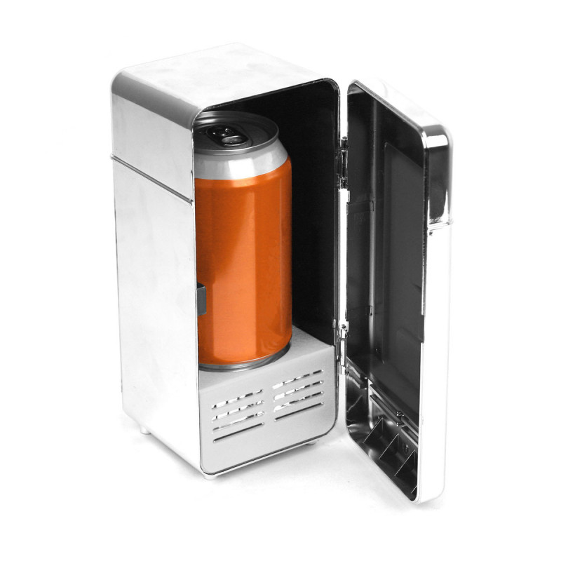 Réfrigérateur Usb mini frigo pour bureau en version chromée