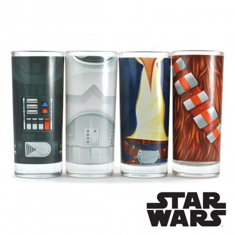 Set de Quatre Verres Star Wars - Torses Personnages