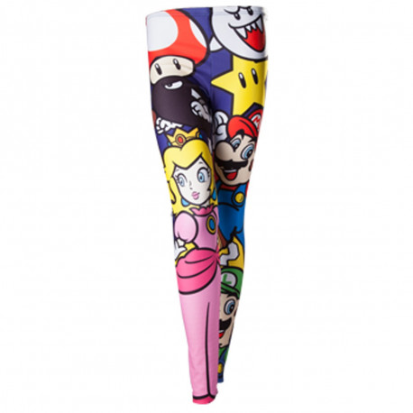 Tous les personnages de mario bros représentés sur ce legging