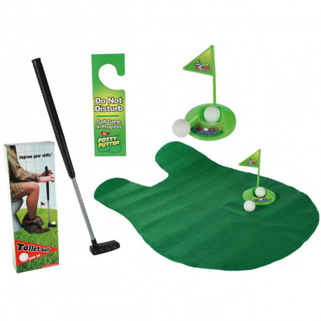 Un jeu de mini golf pour toilettes