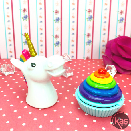 DUO DE BAUMES À LÈVRES - LICORNE ET CUPCAKE