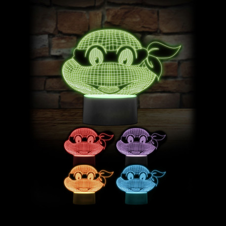 Lampe d'ambiance Tortues Ninja multicolore 3D