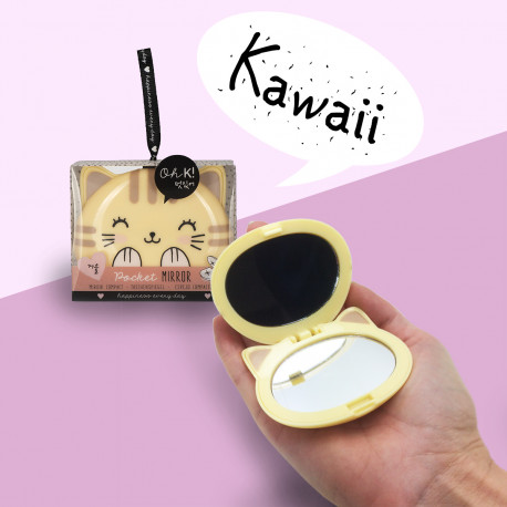 Miroir de poche chat Kawaii