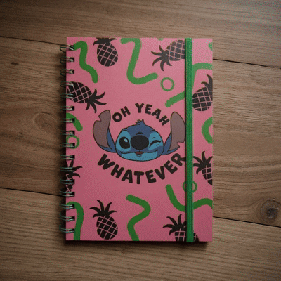 Carnet de Notes Stitch Disney à Spirales - Oh Yeah Whatever