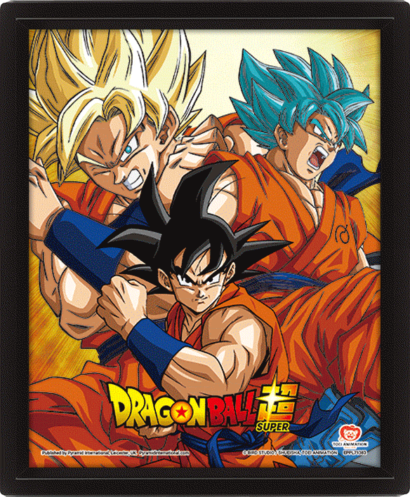 Cadre Dragon Ball Z Personnages Effet Animé 3D