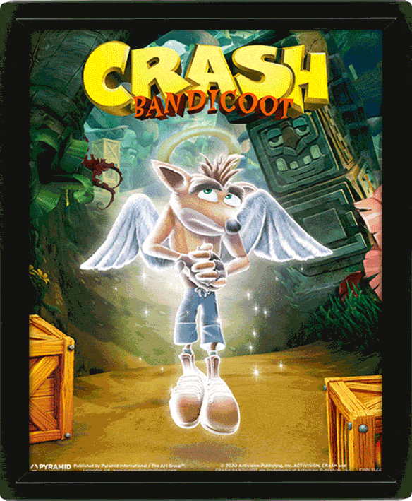 Cadre Crash Bandicoot Effet Animé 3D