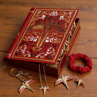 Livre Cadeaux Harry Potter Bijoux Fumseck le Phénix - 5 Pièces