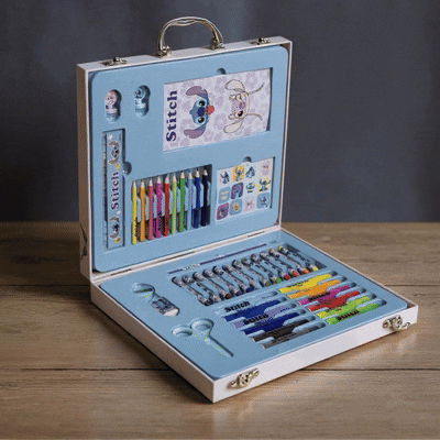 Mallette Métallique de Coloriage Stitch Disney 43 Pièces