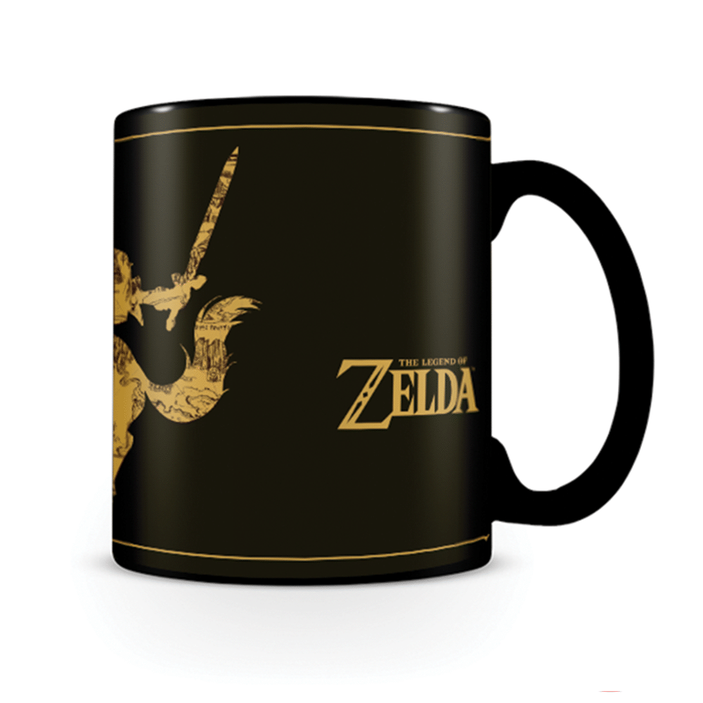 Mug Thermoréactif Noir The Legend of Zelda Carte