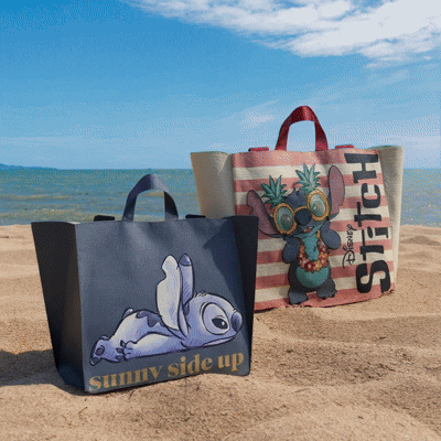 Sac Cabas en Toile Stitch Disney Pastel