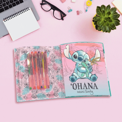 Set Livre de Coloriage Stitch Disney et 6 Stylos Gel