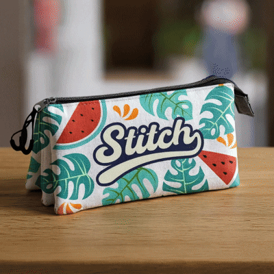 Verso de la Trousse Triple Stitch & Grenouille Disney - Pastèque et Feuilles