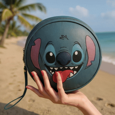 Trousse de Toilette Ronde Stitch Disney Bleue